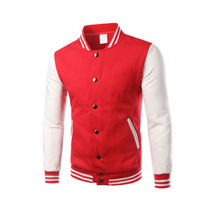 Veste universitaire brodée avec logo personnalisé pour hommes, style streetwear, printemps, automne, université, unisexe, extérieur, laine, manches en PU, veste d'hiver - Product Image 1