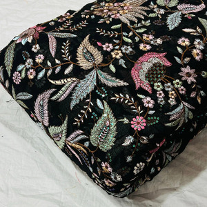 Tela de encaje bordada con patrón cuadrado al por mayor, material de malla con lentejuelas de colores para vestidos de fiesta y moda nupcial - Product Image 4