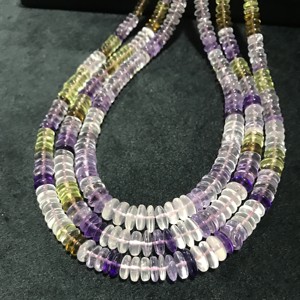 Cuentas de Piedra Rondelle Sueltas 100% Naturales, Certificadas por IGI, de 5mm-9mm, Grado AA, Semipreciosas, Multicolor, Fire Vivaaz Gems Jaipur - Product Image 4