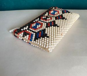 Porte-monnaie vintage perlé : Petite pochette zippée - Product Image 4