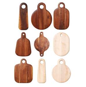 Planche à découper en bois naturel pour la préparation des aliments en cuisine, surface de découpe épaisse et durable en bois dur pour la cuisine quotidienne - Product Image 6