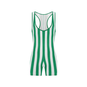 Traje de lucha libre para hombre, mono sin mangas, estilo único, ajustado, a rayas, deportivo - Product Image 2