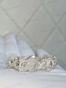 Iced Out <b>Infinity</b> Link <b>Bracelet</b> Hip Hop VVS Moissanite Diamond Women's Jewelry High Quality Silver Bridal Gift - Product Image 4