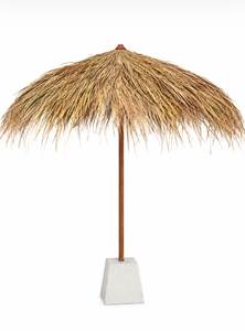 Parasol en feuilles de palmier tropicales avec poteau en bambou rustique - Parasol Tiki résistant au vent avec support robuste - Product Image 4