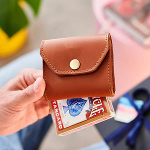 Caja de Regalo de Cartas de Póker de Cuero de Alta Gama, Estuche de Cartas de Juego de Cuero, Caja Plegable Portátil para Empaque de Póker - Product Image 2