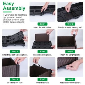 Fioriera Rialzata Autoirrigante per Patio e Balcone, Ideale per Coltivare Fiori e Verdure - Product Image 6