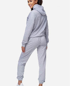 Conjunto de pantalones de chándal y sudaderas con capucha personalizadas para mujer, ropa de calle de dos piezas de talla grande, fabricantes de chándal para mujer - Product Image 2