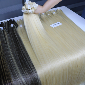 Extensions de cheveux en vrac les plus vendues 100% cheveux vietnamiens 100 grammes couleurs claires Super Double dessiné 30 pouces naturel droit - Product Image 1