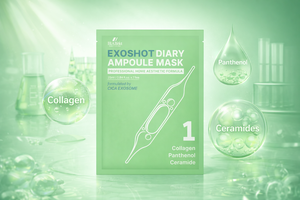 Masque en tissu hydratant et apaisant au collagène, panthénol et CICA coréen pour la réparation de la barrière cutanée, K-Beauty OEM - Product Image 6