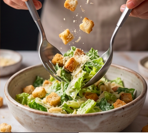 Octaform Designer Stainless Steel Silverware Salad <b>Server</b> With Octagonal Designer Handle Perfect For Household Party And Events - Product Image 5