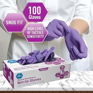 Gants jetables en nitrile bleu de qualité supérieure pour la transformation alimentaire, le nettoyage et les laboratoires - Product Image 6