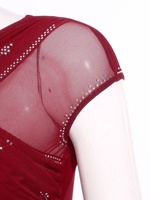 Tenue de danse latine pour femmes Spectacles de danse lyrique Compétitions Patinage artistique Justaucorps Robe Combinaison pour la danse lyrique