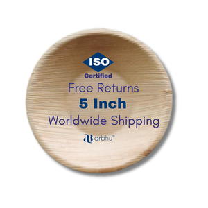 Premium Natural Palm Leaf Bowls 100 Percent Compostable Sustainable <b>Dinnerware</b> for Takeaway Food Service and Outdoor Events - Product Image 1