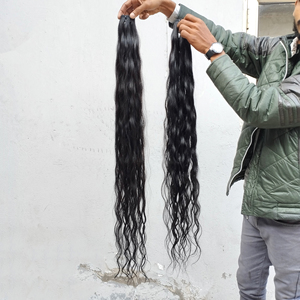 Cheveux indiens bruts ondulés 100% non traités, cuticules alignées, paquets de trame unique, tissage de cheveux au prix de gros - Product Image 2