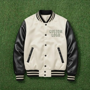 Chaqueta Universitaria Personalizada Unisex, Chaqueta Bomber con Letras y Logotipo Personalizado - Product Image 1