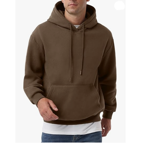 High Quality Men's Unisex Winter Fashion Street Wear Hoodies Customized Printed Logo Front Solid Color Heavy Weight <b>Thick</b> <b>Fleece</b> - Product Image 2