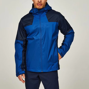 Ensemble deux pièces pour hommes : Survêtement coupe-vent personnalisé avec short et veste, en nylon réfléchissant à fermeture éclair - Product Image 4