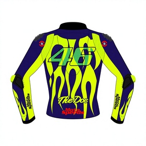 เสื้อแจ็คเก็ตสีน้ำเงิน Ramaha MotoCP Racing/Chaquetta ตัดเย็บตามสั่ง แผ่นยืดหยุ่น กระชับสบาย ป้องกันแรงกระแทก มาตรฐาน CE - Product Image 2
