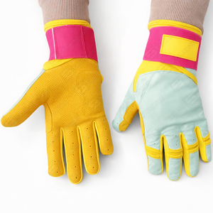 Wholesale Price Comfortable Long Cuff Sport Softball Training Original Cowhide Leather Baseball Batting Gloves Infield - Product Image 1