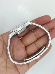 Reloj de pulsera para hombre con diamantes de moissanita, reloj de lujo estilo hip hop, reloj de plata de ley 925 para hombre a la moda. - Product Image 5