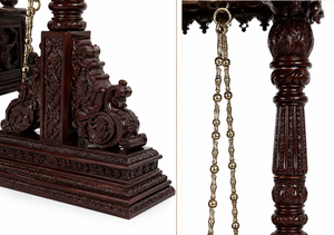 Balançoire Jhula indienne en teck faite à la main avec support robuste, design vintage traditionnel pour salons de luxe, taille personnalisable - Product Image 4