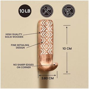 Handmade Wooden <b>Wall</b> Hanger Budget Friendly <b>Wall</b> <b>Hook</b> <b>Rack</b> for Clothes Keys Bags and Daily Use By M/S SHAAD HANDICRAFTS - Product Image 3