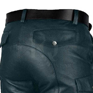 Shorts en cuir véritable pour homme, coupe structurée et construction haut de gamme durable - Product Image 6