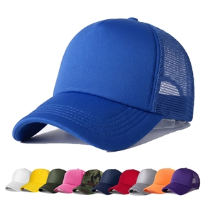 Custom Logo Blank Mesh Trucker <b>Cap</b> 5 Panel Foam <b>Baseball</b> Hat Adjustable Snapback Unisex Plain Sports <b>Caps</b> Multi Colors <b>Men</b> Women - Product Image 2