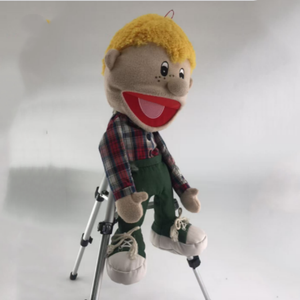 Marioneta de peluche personalizada con muletas de 31cm-50cm, material súper suave para niños de 3 años en adelante - Product Image 1