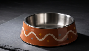 Tazón para Mascotas con Diseño de Puntos Ondulados, Base Antideslizante, Color Naranja, para Perros y Gatos, Venta al Por Mayor, Suministros de Alimentación Modernos, OEM - Product Image 2