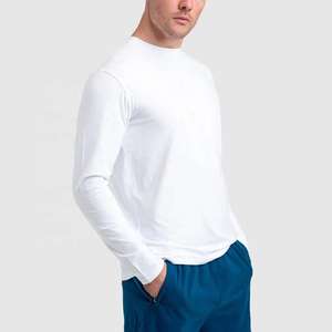 เสื้อแขนยาวคอกลมสำหรับผู้ชาย เสื้อออกกำลังกาย เสื้อฝึกซ้อม ระบายเหงื่อได้ดี เนื้อผ้าระบายอากาศ ชุดกีฬาออกกำลังกาย หลายสี - Product Image 1