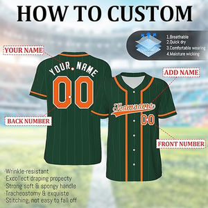 Camiseta de Béisbol Unisex Moderna en Oferta con Logotipo Bordado Personalizado 100% Poliéster de Secado Rápido - Product Image 2