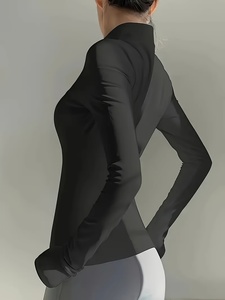 Lightweight Yoga <b>Jacket</b> for Women Breathable Stretch Fitness Top Athletic Wear for <b>Workout</b> Gym Running Training - Product Image 3