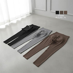 Leggings de Yoga de Alta Calidad, Sólidos, de Spandex/Nylon, Sin Costuras, Cintura Elástica, Efecto Push-Up, Ecológicos, Elásticos en Cuatro Direcciones, de Secado Rápido - Product Image 3