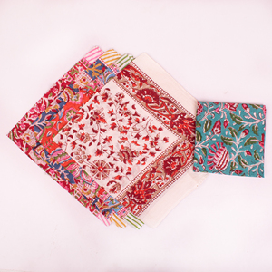 Jaipur ผ้าพันคอผ้าฝ้ายระบายอากาศลายดอกไม้, ผ้าพันมือระบายอากาศได้ดีเป็นมิตรกับสิ่งแวดล้อมสำหรับผู้ชายผู้หญิงอเนกประสงค์ - Product Image 4