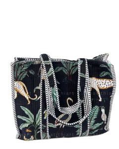 Sac fourre-tout matelassé en coton naturel, écologique, réutilisable, doux, rembourré, pour le shopping, les voyages, le transport quotidien, léger, durable, fermeture éclair - Product Image 1