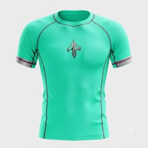 Nueva Camiseta de Rashguard para MMA para Adultos, Manga Corta, Cuello Redondo, Impresión por Sublimación, Secado Rápido, Transpirable, Material de Spandex/Poliéster para Hombre - Product Image 2