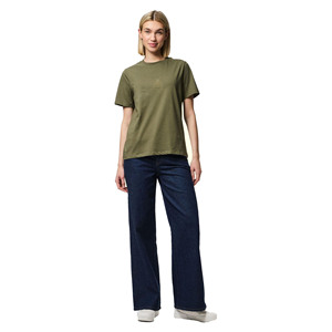 Camisetas Lisas al por Mayor para Mujer, Alta Calidad, MOQ Bajo, Manga Corta, Cuello Redondo, Corte Regular, Estilo Urbano, 100% Algodón, Color Sólido - Product Image 2