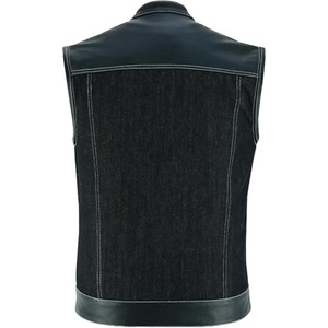 Gilet de motard personnalisé en cuir véritable pour homme, gilet matelassé de club moto, gilet zippé en cuir de vachette premium - Product Image 2