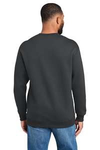 Sweat-shirt à col rond pour homme, 100% coton, couleur unie, coupe classique, pull décontracté, doublure polaire pour l'hiver, anti-rétrécissement - Product Image 2