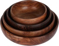Bol à salade et à fruits en bois massif artisanal, respectueux de l'environnement, taille personnalisée, vaisselle de cuisine, salle à manger, restaurant, vente en gros