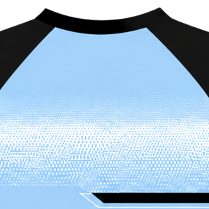 Camiseta Deportiva Personalizada Azul Bebé y Negra, Manga Corta, Cuello Redondo, Uniforme Deportivo para Equipo, Transpirable y de Alto Rendimiento - Product Image 6
