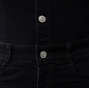 Combinaison en jean personnalisée pour homme, sexy, coupe slim, sans manches, col en V, taille haute, imprimée, mode hiver - Product Image 5