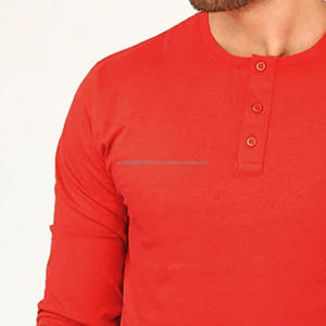 Camiseta de Hombre de Poliéster de 280GSM de Alto Gramaje al por Mayor con Manga Larga 100% Algodón, Ajuste Delgado y Diseño Sólido con Ringer 100% Algodón - Product Image 5