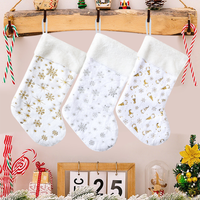 Grandes chaussettes de Noël en feutre de 18 pouces, décorations festives à suspendre à l'arbre, sacs cadeaux pour Noël