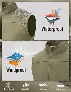 Chaleco de Golf Clásico para Hombre, Corte Regular, Chaqueta sin Mangas de Softshell, Chaleco Deportivo Tradicional de Alto Rendimiento - Product Image 6
