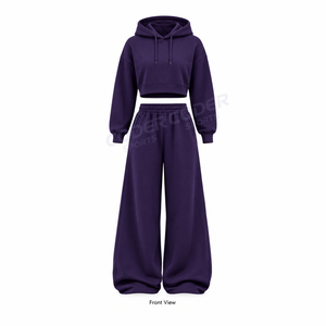 Conjunto Deportivo de Invierno para Mujer, Precio al por Mayor, Logotipo Personalizado, Transpirable, 80% Algodón, 20% Poliéster, Sudadera con Capucha Extra Grande, Pantalones Deportivos, Tallas Grandes - Product Image 6