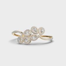 Pulsera de Diamantes Cultivados en Laboratorio con Corte de Pera |   Oro Amarillo de 14K - Product Image 6
