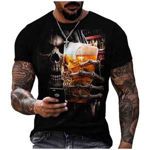 T-shirts Homme Oversize Imprimé Floral et Lettres Style Rétro Streetwear Coupe Ample Décontractée 100% Coton Peigné Personnalisable Respirant Séchage Rapide - Product Image 6