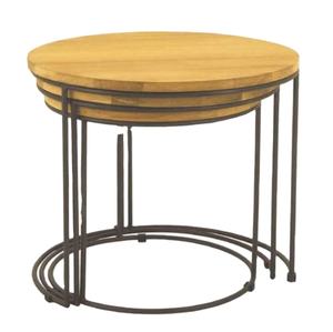 Table de salon en bois, Table d'appoint de café en métal et Table d'appoint de café en bois, nous pouvons personnaliser. - Product Image 2